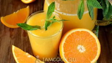 Рецепт Тропического смузи с консервированным манго и ананасом