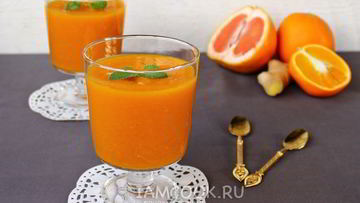 Рецепт Тыквенно-цитрусового смузи с имбирем