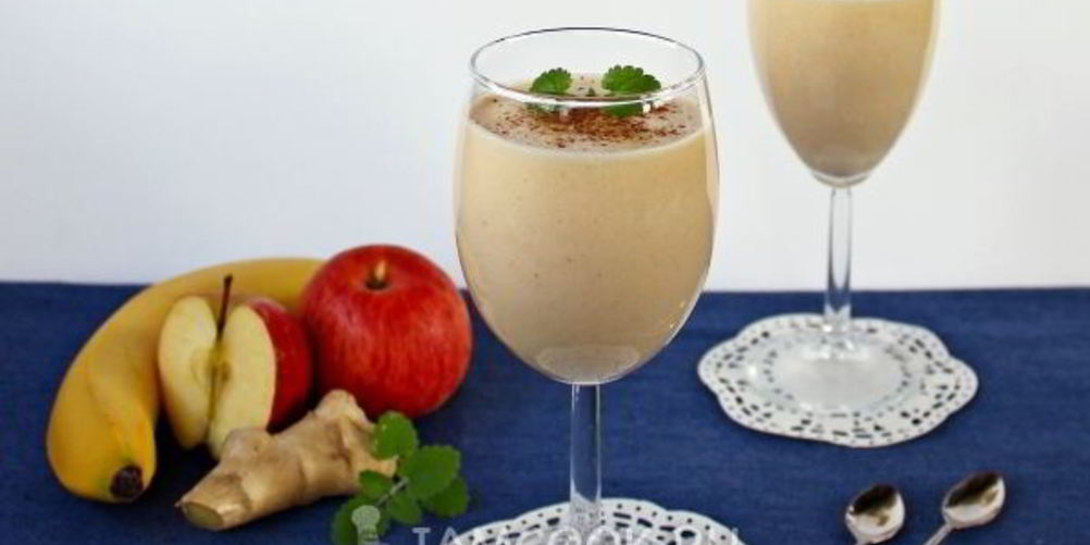 Как приготовить яблочно-банановый смузи с имбирем