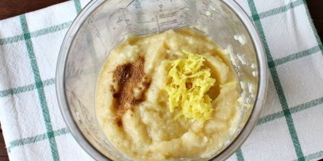 Рецепт яблочно-бананового смузи с имбирем