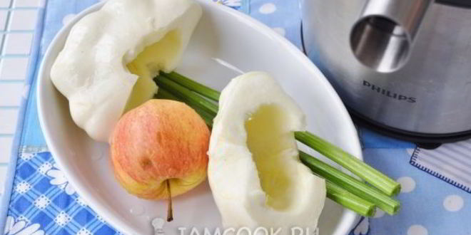 Рецепт сока из свежих овощей с яблоком