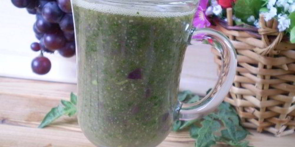 Как приготовить зеленый коктейль с виноградом