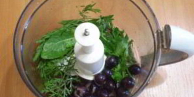 Рецепт зеленого коктейля с виноградом