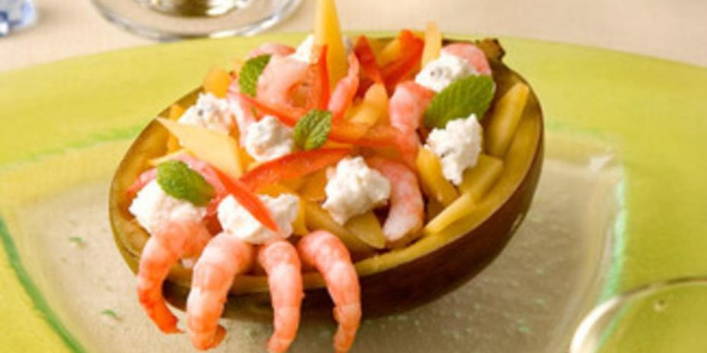Как приготовить французский салат-коктейль с креветками