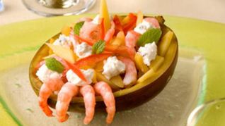 Рецепт Французского салата-коктейля с креветками