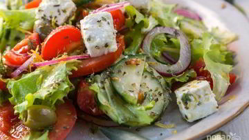 Рецепт Греческого салата классического с брынзой