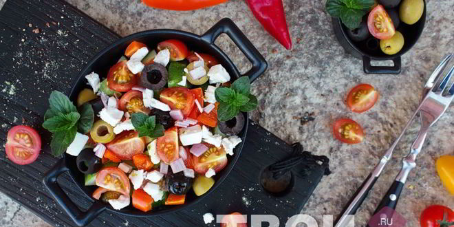 Рецепт греческого салата с брынзой