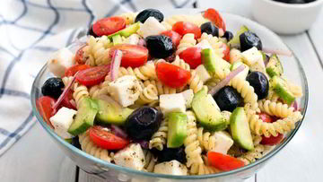 Рецепт Греческого салата с пастой