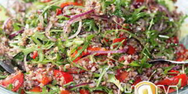 Рецепт овощного салата с гречкой