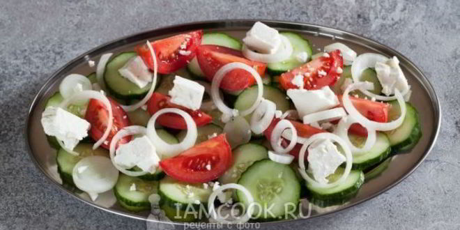 Рецепт простого греческого салата по-гречески