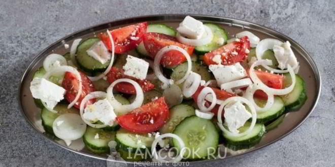 Рецепт простого греческого салата по-гречески