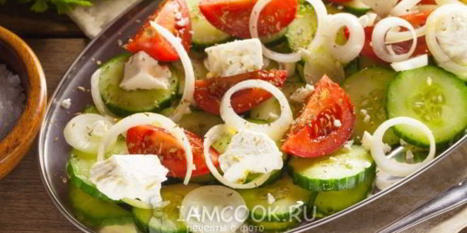 Рецепт простого греческого салата по-гречески