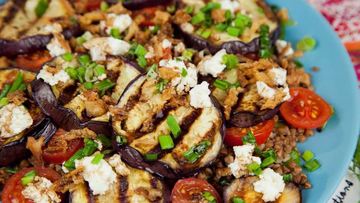 Рецепт Салата из гречки с баклажаном