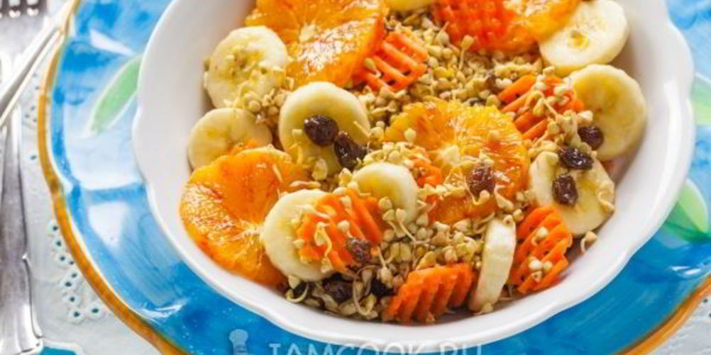 Как приготовить салат с проростками гречки