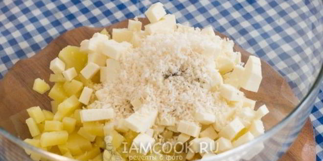 Рецепт картофельного салата с адыгейским сыром