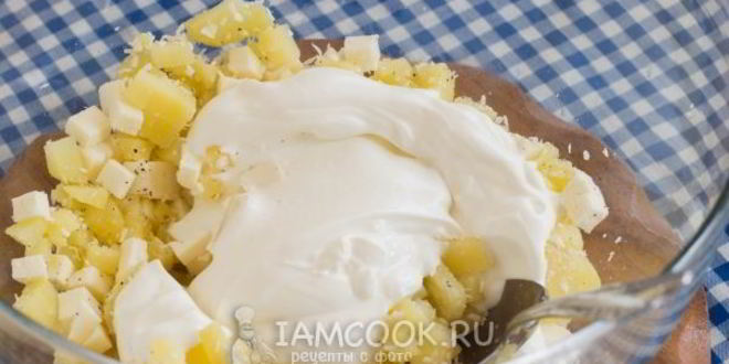 Рецепт картофельного салата с адыгейским сыром