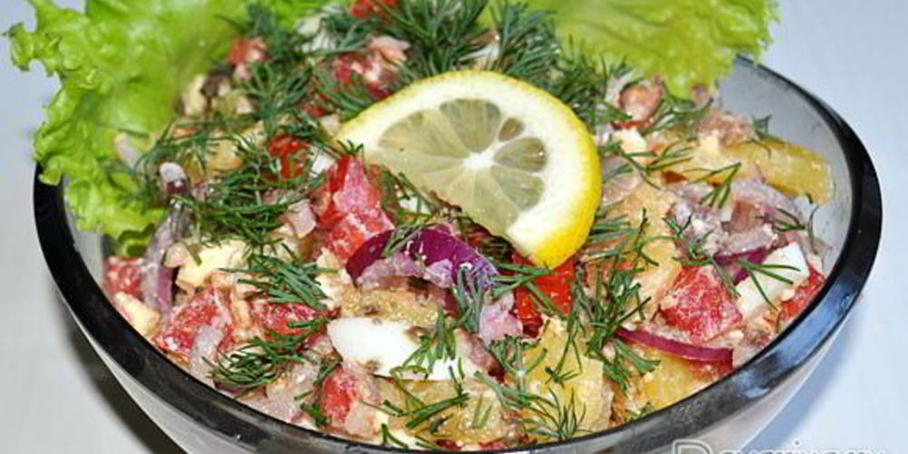Как приготовить картофельный салат с анчоусами