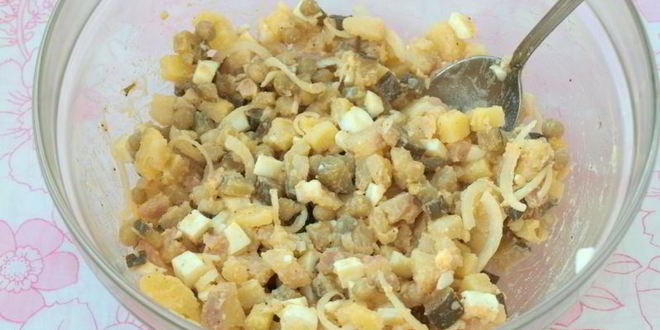 Рецепт картофельного салата с горчичной заправкой