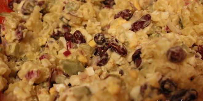 Рецепт картофельного салата с красной фасолью