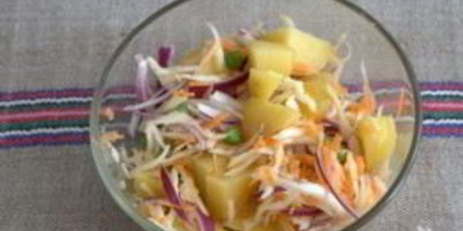 Рецепт картофельного салата с квашеной капустой