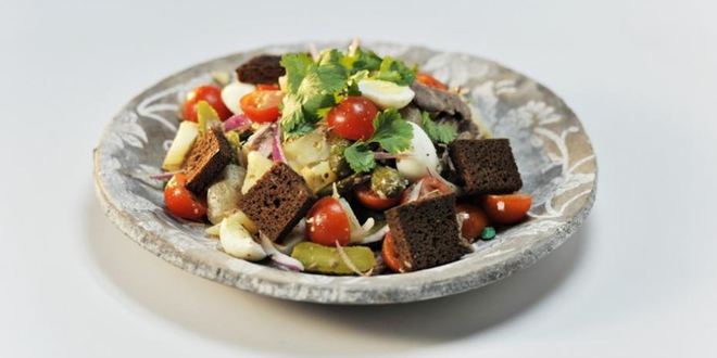 Рецепт новогоднего картофельного салата с говядиной