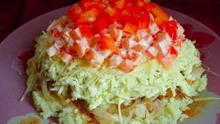 Рецепт Простого картофельного салата с сыром