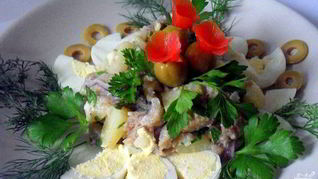 Рецепт Салата картофельного с сельдью