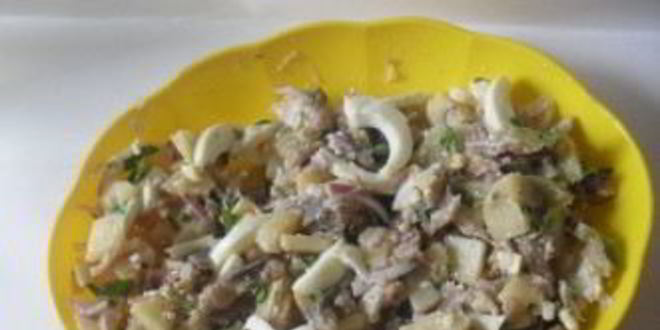 Рецепт салата картофельного с сельдью
