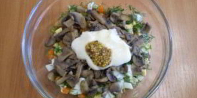 Рецепт салата с картошкой и грибами
