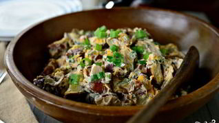 Рецепт Салата с запеченным картофелем