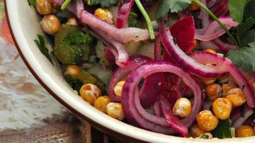 Рецепт Теплого картофельного салата с нутом