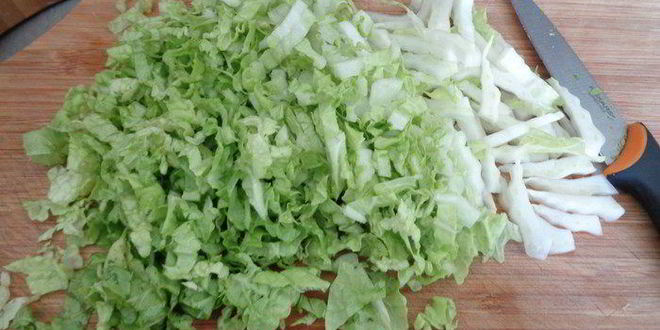 Рецепт летнего зеленого салата с креветками