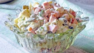 Рецепт Оливье классический с солеными огурцами