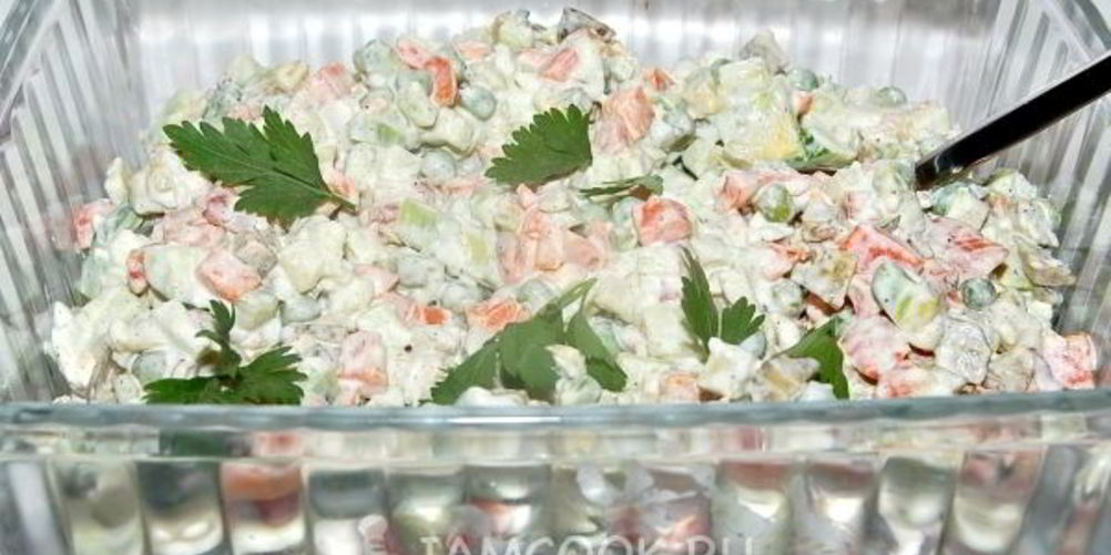 Как приготовить оливье с авокадо и семгой