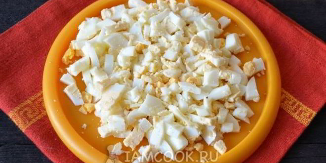 Рецепт оливье с курицей и кукурузой