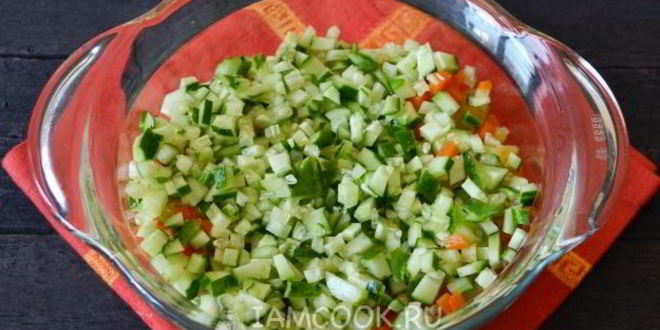 Рецепт оливье с курицей и кукурузой