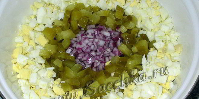 Рецепт оливье с курицей