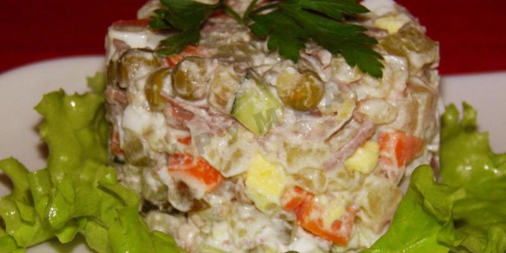 Как приготовить оливье с мясом