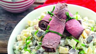 Рецепт Оливье с ростбифом