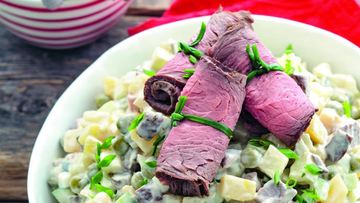 Рецепт Оливье с ростбифом