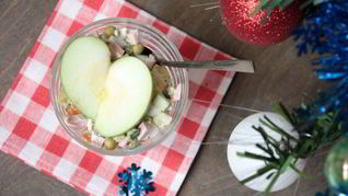 Рецепт Оливье с зеленым яблоком