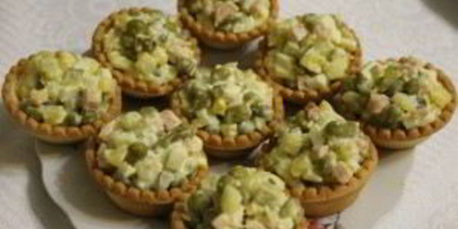 Рецепт оливье в тарталетках