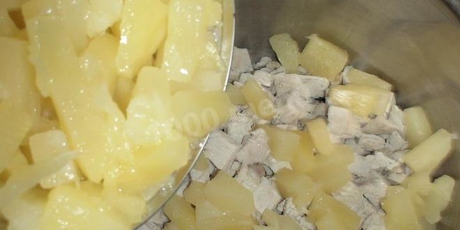 Рецепт салата new оливье с ананасом и болгарским перцем