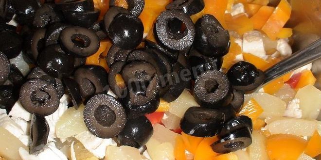 Рецепт салата new оливье с ананасом и болгарским перцем