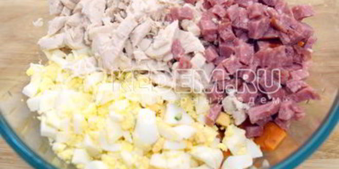 Рецепт салата новогоднего оливье