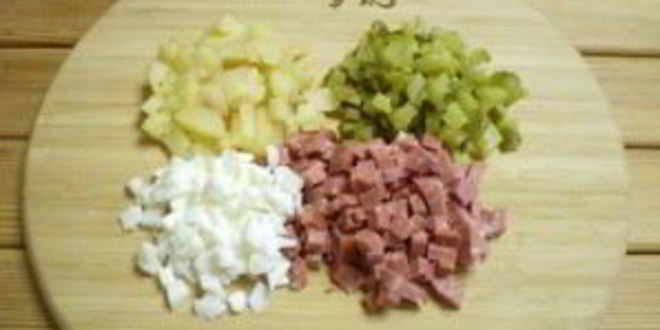 Рецепт салата обезьянка оливье