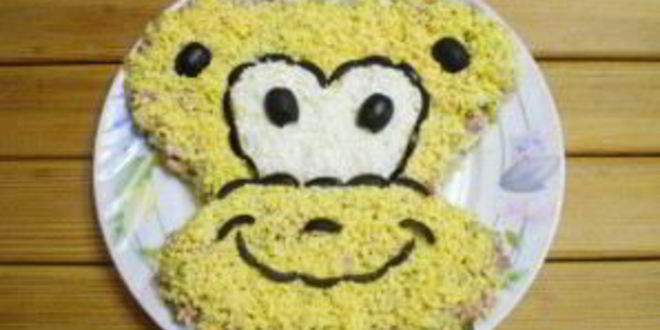 Рецепт салата обезьянка оливье