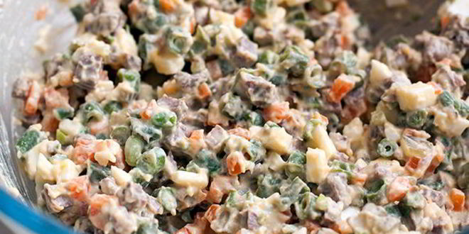 Рецепт салата оливье по дюкану