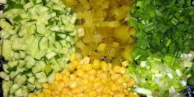 Рецепт салата оливье с кукурузой