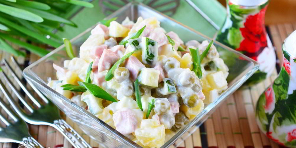 Как приготовить салат оливье со свежим огурцом